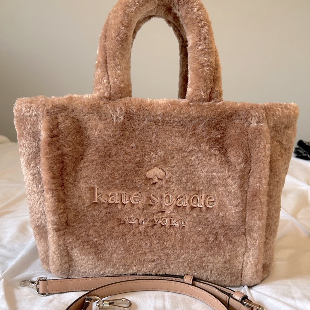 Kate Spade Ella faux shearling tote